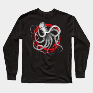 Vintage octopus and circle Long Sleeve T-Shirt